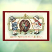 Turkije met kinderen raamsticker (Vel 3)