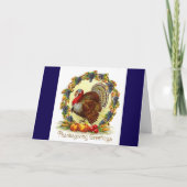  Turkije met krans Thanksgiving Kaart (Voorkant)