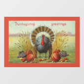 Turkije met oogstreling raamsticker (Vel)