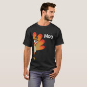 Turkije Moo Funny Turkije Dag Thanksgiving T-shirt (Voorkant volledig)