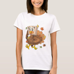 Turkije Moo Grappige Thanksgiving Schattige Turkij T-shirt