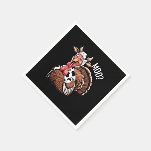 Turkije Moo Grappige Thanksgiving Servet (Hoek)