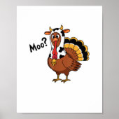 Turkije Moo Koe Grappige Thanksgiving Prestatie Sp Poster (Voorkant)
