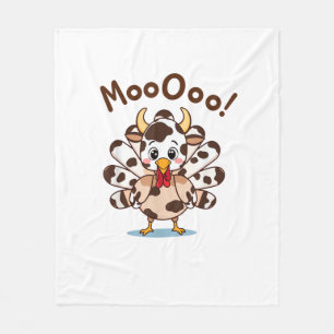Turkije Moo Koe Kostuum Schattigee Thanksgiving Fu Fleece Deken