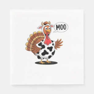 Turkije Moo Thanksgiving Grappig Turkije Koe Moo F Servet