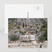 Turkije, Myra Rock Tombs, Ancient Ruins Briefkaart (Voorkant / Achterkant)