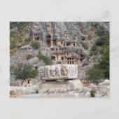 Turkije, Myra Rock Tombs, Ancient Ruins Briefkaart (Voorkant)
