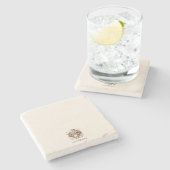 Turkije Naam toevoegen Stenen Onderzetter (Zijkant)