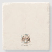 Turkije Naam toevoegen Stenen Onderzetter (Voorkant)