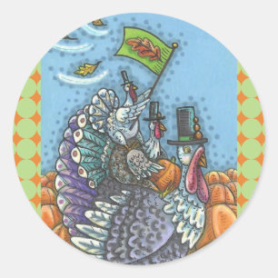 TURKIJE NATION, GOBBLERS VERENIGDE HOLIDAY STICKER