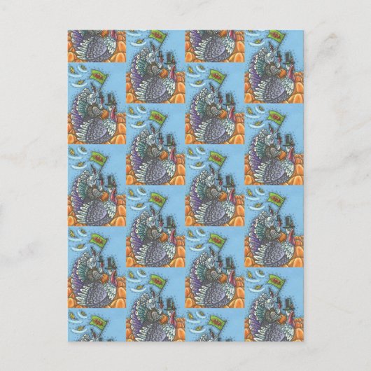 TURKIJE NATION USA, FUNNY THANKSGIVING POLITITITIS BRIEFKAART (Voorkant)