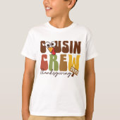 Turkije neef Crew - Schattigee familie Thanksgivin T-shirt (Voorkant)