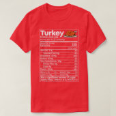 Turkije Nutrition Facts Funny Thanksgiving Christm T-shirt (Design voorkant)