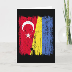 Turkije Oekraine Half Vlag Turks Oekraïens Erfgoed Kaart