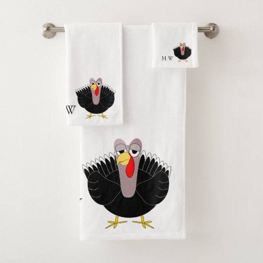 Turkije ontwerp met monogram bad handdoek (Insitu)