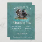 Turkije op de dag van de Thanksgiving van de Blauw Kaart (Voorkant / Achterkant)