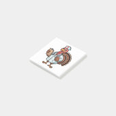 Turkije op een Nursing Scrub Nurse Thanksgiving Post-it® Notes (Schuin)