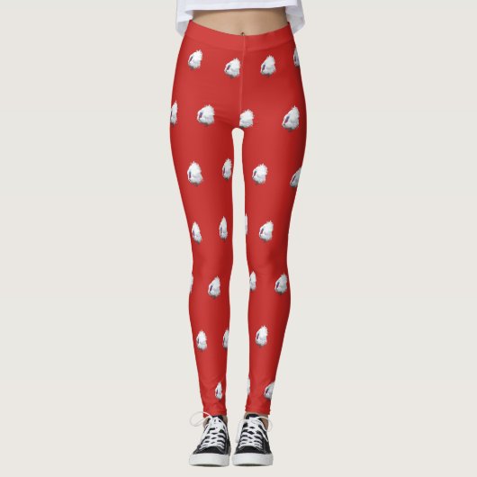 Turkije op rood leggings (Voorkant)