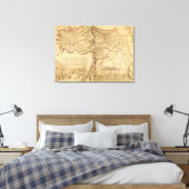 Turkije, Ottomaans RijkPanoramische KaartTurkije Canvas Afdruk (Insitu (Slaapkamer))