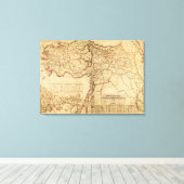 Turkije, Ottomaans RijkPanoramische KaartTurkije Canvas Afdruk (Insitu (Houten vloer))