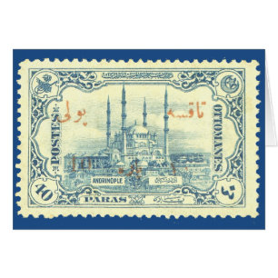 Turkije Ottomaanse Rijk Stempel  - Blauw & Wit
