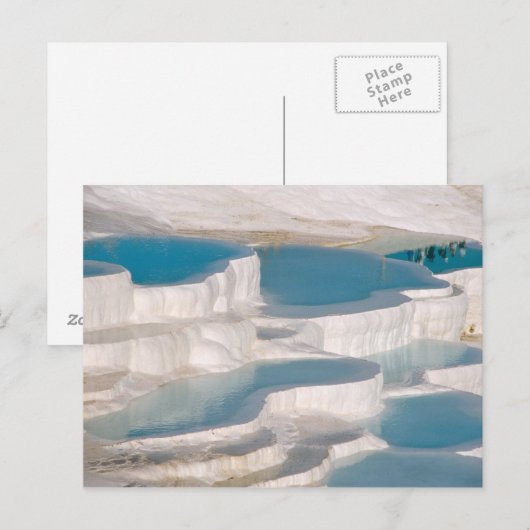 Turkije, Pamukkale Cotton Castle). Briefkaart (Voorkant / Achterkant)