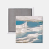 Turkije, Pamukkale Cotton Castle). Magneet (Voorkant / Achterkant)