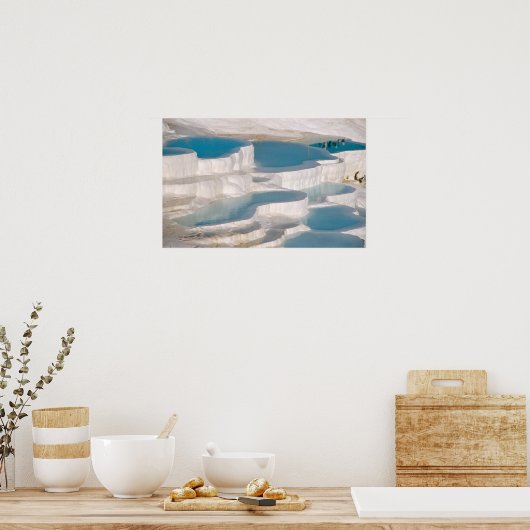 Turkije, Pamukkale Cotton Castle). Poster (Keuken)