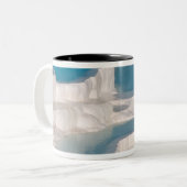 Turkije, Pamukkale Cotton Castle). Tweekleurige Koffiemok (Voorkant links)