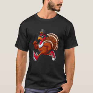 Turkije Pelgrim Thanksgiving Day Running Turkije T T-shirt