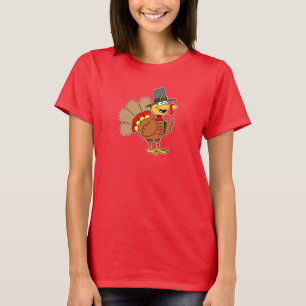 Turkije Pilgrim Cartoon Cute T-shirt
