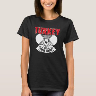 Turkije pingpong proud Turkse tafeltennis suppo T-shirt