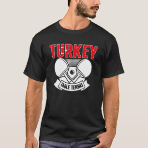 Turkije pingpong proud Turkse tafeltennis suppo T-shirt