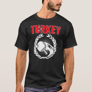 Turkije pingpong proud Turkse tafeltennis suppo T-shirt
