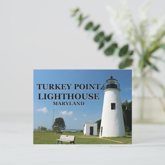 Turkije Point Light, Briefkaart Maryland (Staand voorkant)