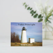 Turkije Point Light, Briefkaart Maryland (Staand voorkant)
