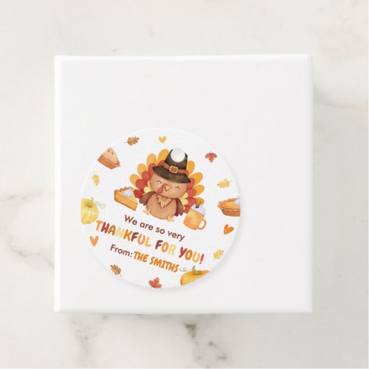Turkije Pompoen Herfst Thanksgiving Bedankjes Labels (In situ)