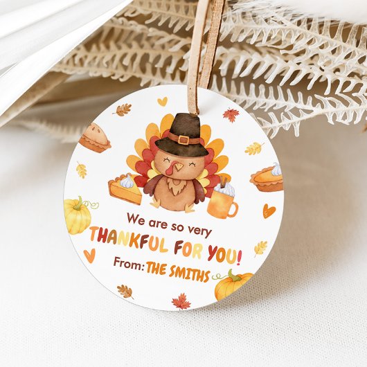Turkije Pompoen Herfst Thanksgiving Bedankjes Labels