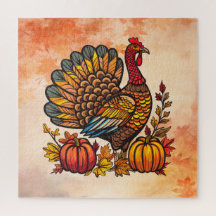 Turkije Pompoenen Thanksgiving Jigsaw Puzzel