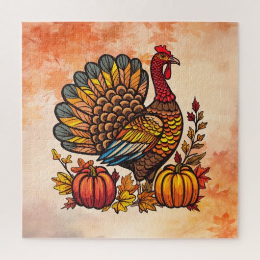 Turkije Pompoenen Thanksgiving Jigsaw Puzzel (Verticaal)