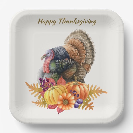 Turkije Pompoenen Thanksgiving Papier Bord (Voorkant)
