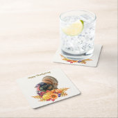 Turkije Pompoenen Thanksgiving Papier Onderzetter (Insitu)