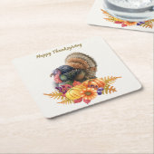 Turkije Pompoenen Thanksgiving Papier Onderzetter (Schuin)