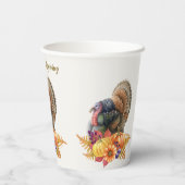 Turkije Pompoenen Thanksgiving Papieren Kopjes Bekers (Achterkant)