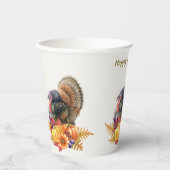 Turkije Pompoenen Thanksgiving Papieren Kopjes Bekers (Voorkant)