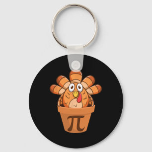 Turkije Pot Pie Funny Wiskunde Thanksgiving Turkij Sleutelhanger