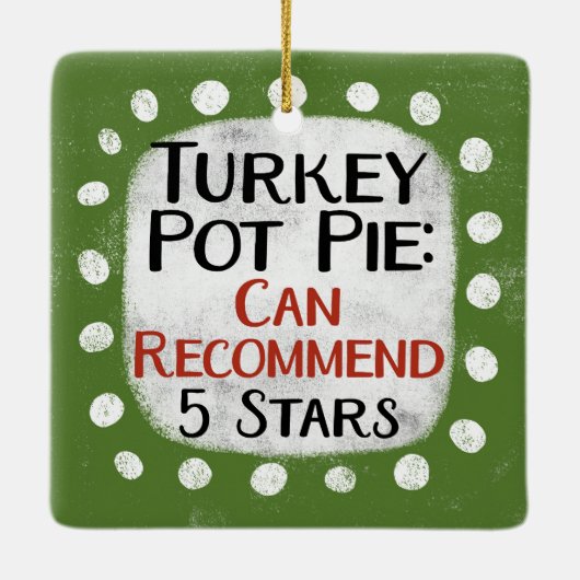 Turkije Pot Pie Review 5 sterren Ornament (Achterkant)