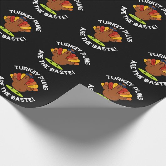 Turkije Puns zijn de beste grappige voedsel woords Cadeaupapier (Hoek)