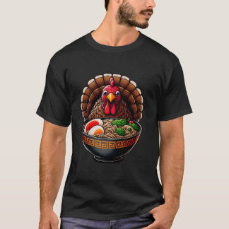 Turkije Ramen Noodles Grappig Thanksgiving Diner H T-shirt
