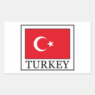 Turkije Rechthoekige Sticker